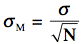 sigma over square roor of n